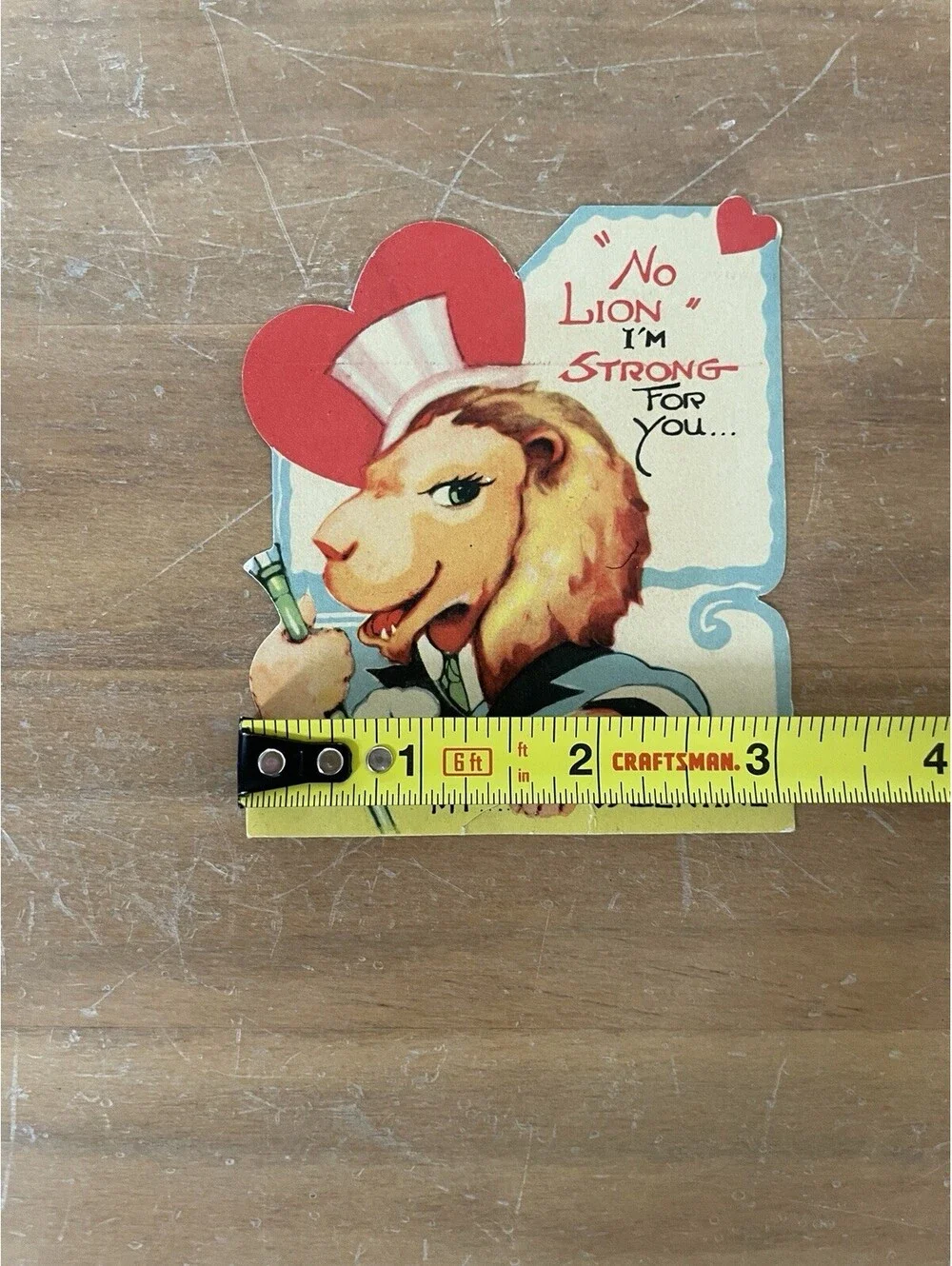 No Lion I’m Strong For You My Valentine Valentine Greeting Card